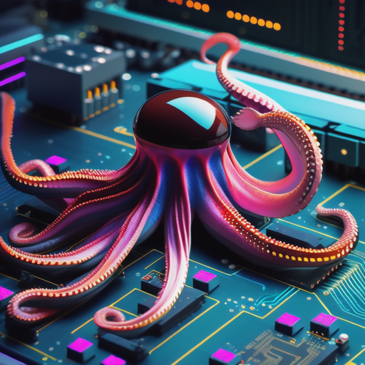 Octopus on computer processor